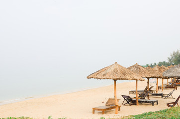 Cloudy day an beach on Phuquoc island, Vietnam