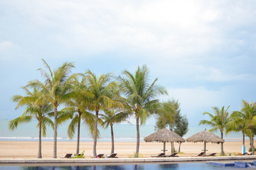 Fototapeta na wymiar Tropical beach resort