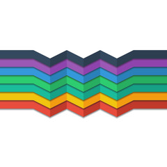 Zigzag pattern in flat colors, vector background.