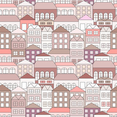 Fototapeta premium seamless building background. stock vector