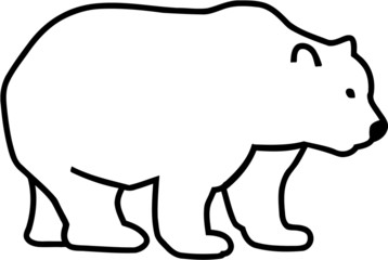 Comic Bear Silhouette