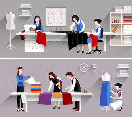 Obraz premium Sewing Studio Design Template