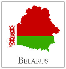 Belarus flag map