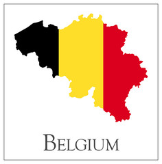 Belgium flag map