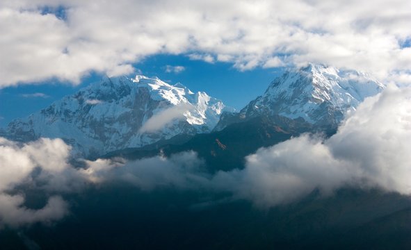 view from Poon Hill view point to Annapurna Hymal