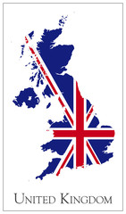 United Kingdom flag map