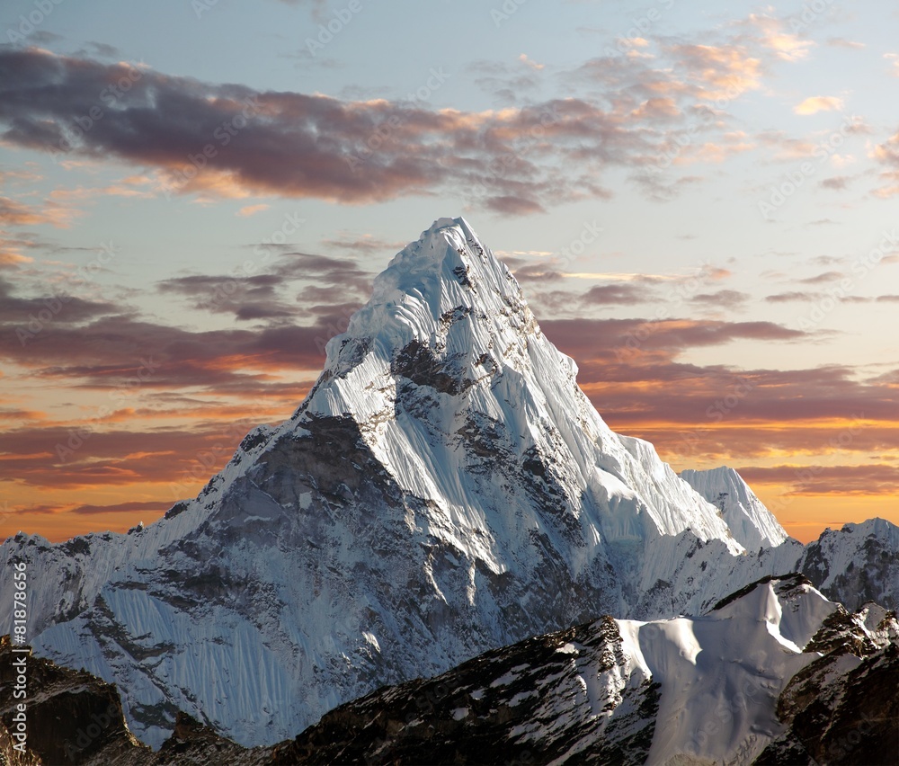 Sticker Ama Dablam on the way to Everest Base Camp