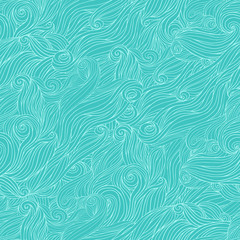 Tangle wavy hair clouds seamless background