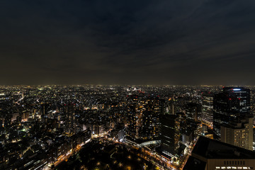 Fototapeta na wymiar night view of Tokyo