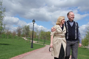 Portrait of a happy mature couple outdoors