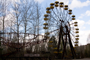 Ferris wheel in Pripyat ghost town, Chernobyl Nuclear Power Plan