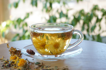 cup of flower tea