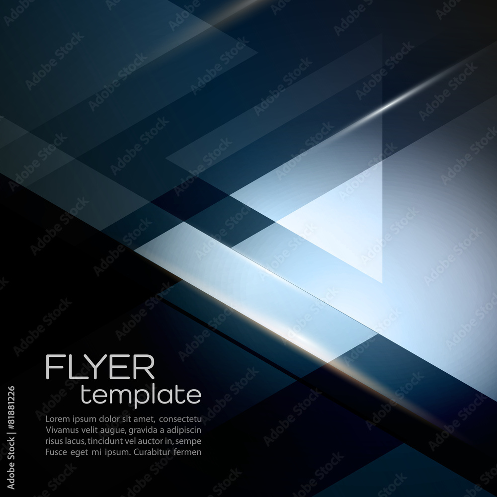 Fototapete Vector abstract geometric background with triangle