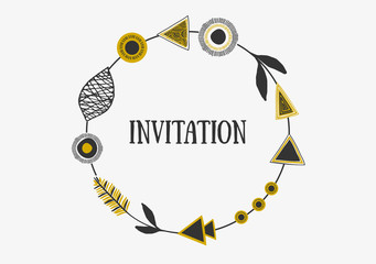 Tribal Frame Invitation Design