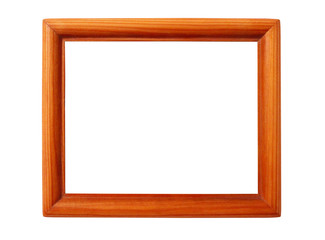 Fototapeta premium wooden frame isolated on the white background