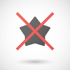 Not allowed icon with a star