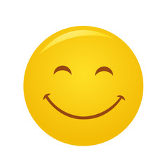 Yellow emoticon cartoon character