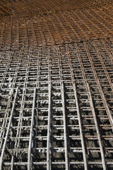 Steel bar structure for concrete fundaments