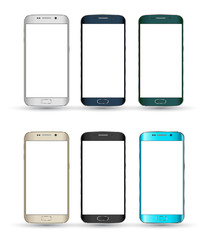 Realistic Smartphones set.