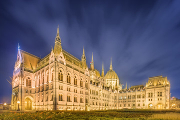 Fototapeta na wymiar View of hungarian Parliament building, Budapest