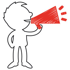 Short People Scribble - megaphone