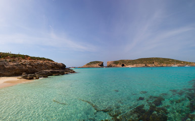 Fototapeta premium blue lagoon Comino island Malta Gozo