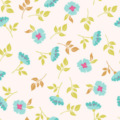 blooming briar. seamless pattern