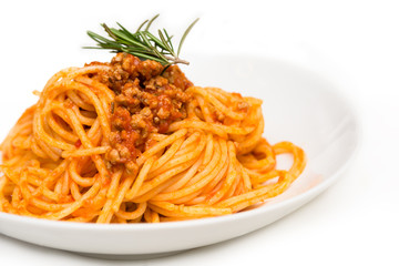 Piatto di spaghetti al ragù