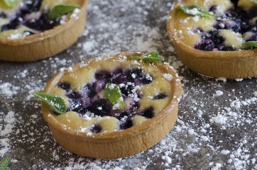 Blueberry frangipane tarts