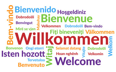 Wordcloud Willkommen - 81886263