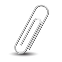 Metal clip. Isolated. Vector.