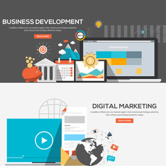 Flat design illustration concepts