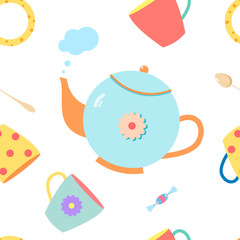 pattern seamless teapot