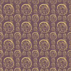 Hand Drawn Floral Seamless Pattern