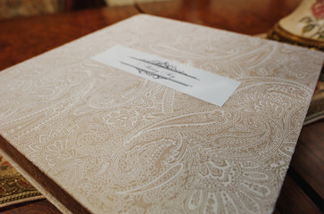 textile vintage wedding photo book album