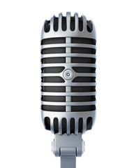 Retro silver microphone