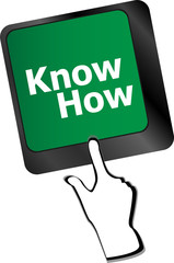 Closeup of know how key in a modern keyboard