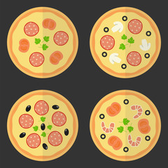 Pizza flat icon.