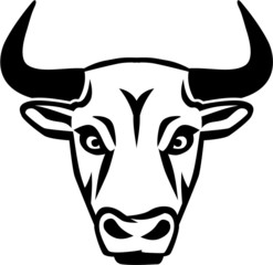 Silhouette Bull Head