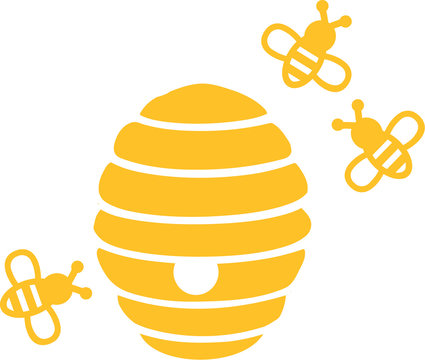 Beehive with bees