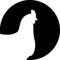 Chicken in front of moon