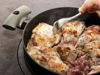 Cooking rabbit