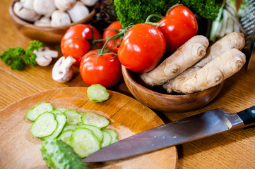 Fresh spring vegetables