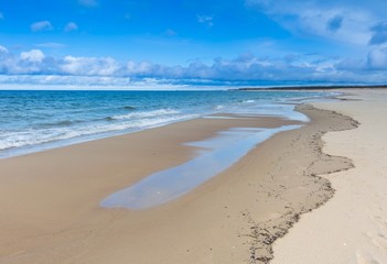 Fototapeta na wymiar Beach landscape. Baltic coast.