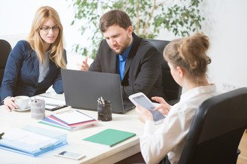 People working together in office