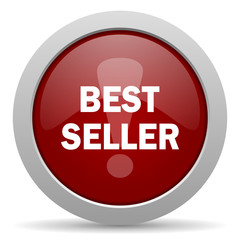 best seller red glossy web icon