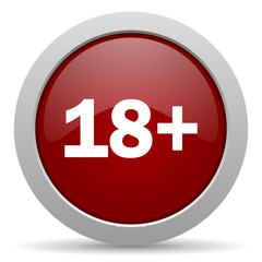 Obraz premium adults red glossy web icon