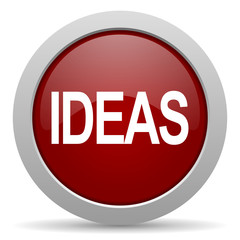 ideas red glossy web icon