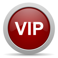 vip red glossy web icon