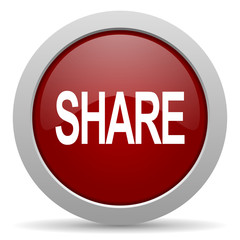 share red glossy web icon